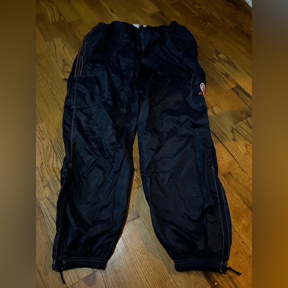 Rare VTG Illinois fighting Illini Chief  Illiniwek windbreaker track pants sz XL